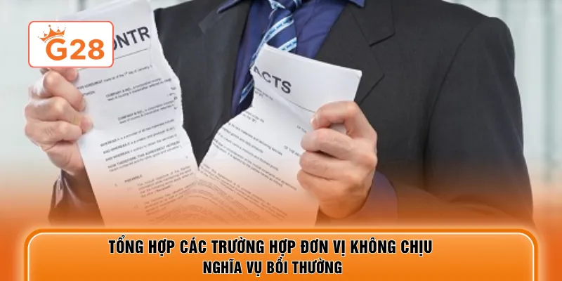 Tổng hợp các trường hợp đơn vị không chịu nghĩa vụ bồi thường